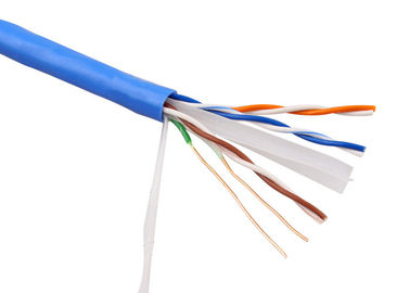 สายเคเบิล 100 ฟุต FTP Cat6A สีฟ้าสำหรับการสื่อสารแบบดิจิตอล 30 แรงดันไฟฟ้า