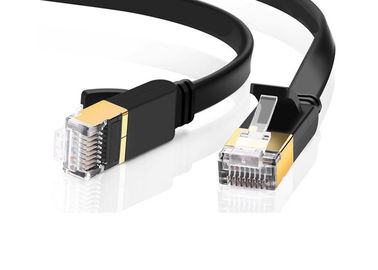 สายเคเบิลเครือข่าย RJ45 Shielded Cat 7, สายเคเบิล Ethernet Cat 7 สีดำ